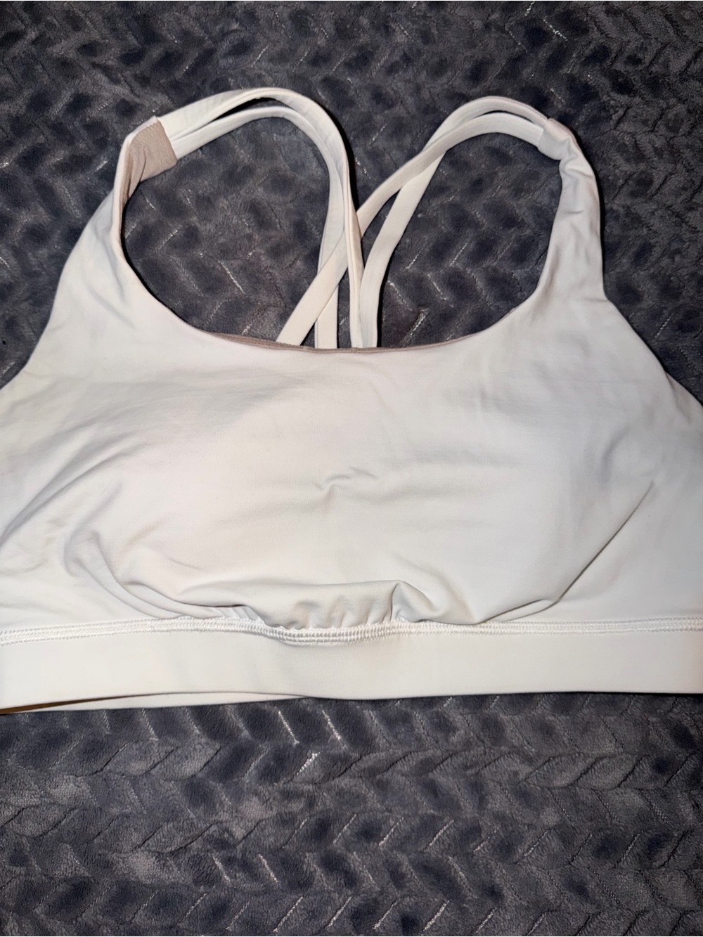 lululemon athletica Light Cream Strappy Sports Bralette